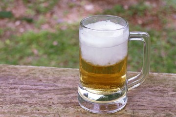 Mugs beer with foam