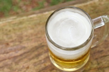 Mugs beer with foam