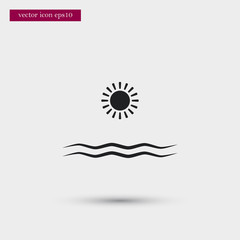 Waves icon. Simple vacation element illustration. Holiday symbol design from summer collection. Can be used in web and mobile.