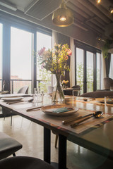 Table set restaurant