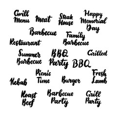 Barbecue Grill Handwritten Lettering