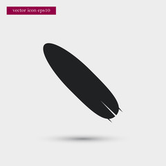 Surfboard icon. Simple travel element illustration. Holiday symbol design from summer collection. Can be used in web and mobile.