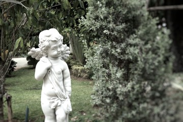 Vintage sculpture garden decoration