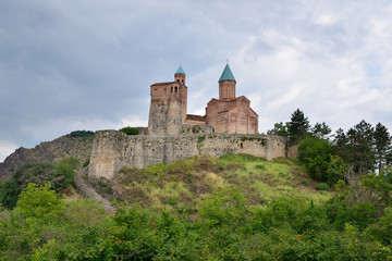 Gremi Monastery Complex and tye royal residence in Georgia, located in Kakheti region, near the...