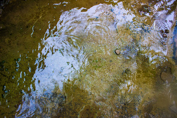 water on stone