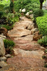 Stone path in garden
