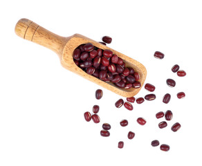 azuki beans on white background