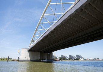 van brienenoordbrug over river Nieuwe Maas in city of rotterdam in the netherlands