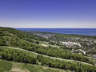 Fototapeta na wymiar Aerial View Of The Blue Mountains, Ontario canada