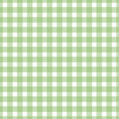 Seamless plaid, check pattern green and white. Design for wallpaper, fabric, textile, paper. Simple background