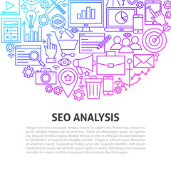 Seo Analysis Line Concept