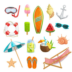 set summer icons