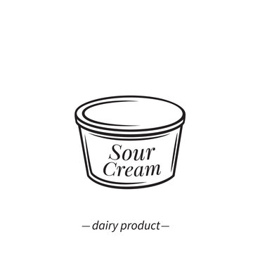 outline sour cream icon