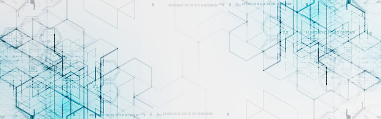 Vector illustration. Digital technology and engineering background.