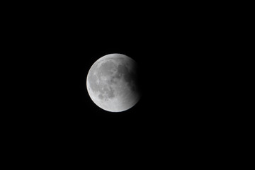 End phase of Moon during total Lunar Eclipse  in July 2018