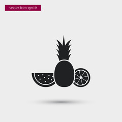 Tropical fruits icon. Simple travel element illustration. Holiday symbol design from summer collection. Can be used in web and mobile.