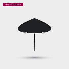 Beach umbrella icon. Simple travel element illustration. Holiday symbol design from summer collection. Can be used in web and mobile.