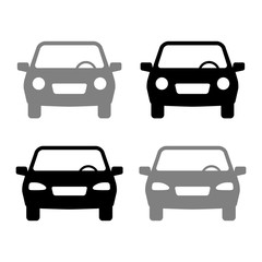 Car vector icons on white background