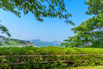 Fototapeta na wymiar 夏の関門海峡