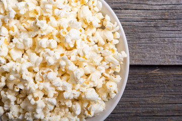 Popcorn snack in bowl