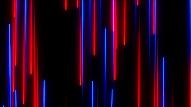 Vertical Streaks of Light Colorful Abstract Animation Motion Background Seamless Loop Red Blue