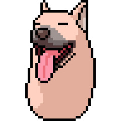vector pixel art dog friendly