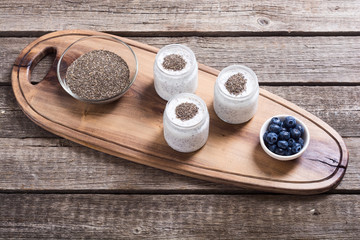 Chia seeds yogyrt pudding