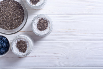 Chia seeds yogyrt pudding
