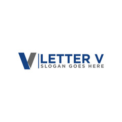 Initial letter v logo design template vector