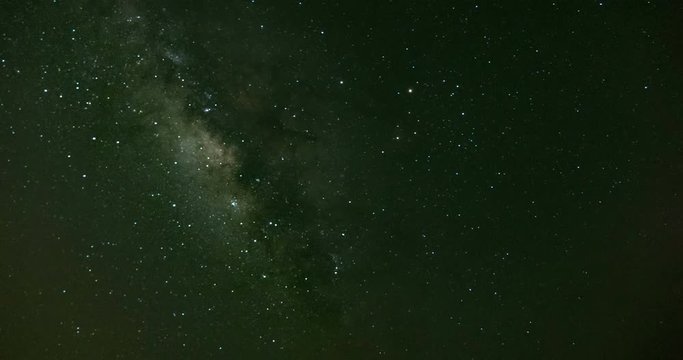 milky way and star in cosmic galaxy universe (time lapse)