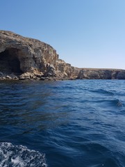 Fototapeta na wymiar view of the Black Sea from Cape Tarkhankut in the Crimea