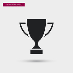 Trophy icon. Simple winner element illustration. Vector symbol design from education collection. Can be used in web and mobile.