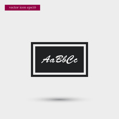 Blackboard icon. Simple school element illustration. Vector symbol design from education collection. Can be used in web and mobile.