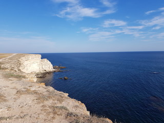 Fototapeta na wymiar view of the Black Sea from Cape Tarkhankut in the Crimea