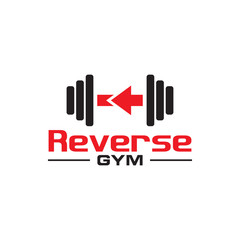 Dumbbell logo design template isolated in white