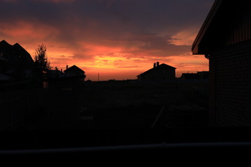 Fototapeta premium Fine sunset at all seasons of the year