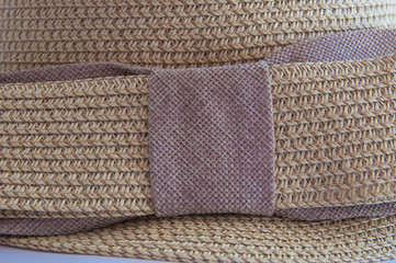women's hat woven from paper