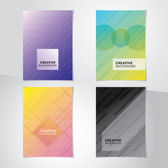 Set of abstract creative design cover backgrounds