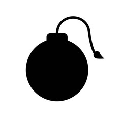 Bomb icon isolated on white bacground. Vector illustration