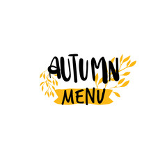 Autumn menu badge isolated design label season