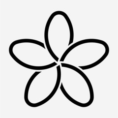 outline Porcelain flower pixel perfect vector icon