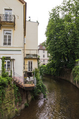 Fototapeta premium River Os, Baden-Baden Street, Germany
