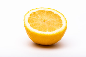 Half a lemon isolated on a white background