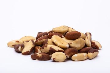 Brazil nuts isolated on a white background