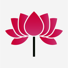 Flat Lotus flower pixel perfect vector icon