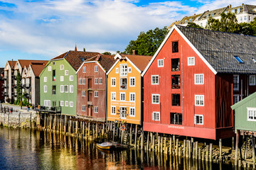 Ville colorée de Ville de Trondheim
