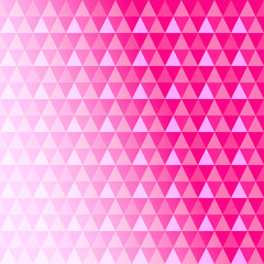 Background made of pink triangles. Square composition with geometric shapes.