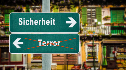 Obraz premium Schild 350 - Terrorsicherheit