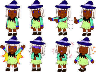 Halloween witch girl set                                                      
