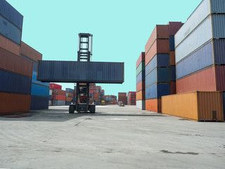 Container ship yard Thailand